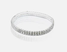 Diamond 2 LINE Anklet Bracelet for Women Gift