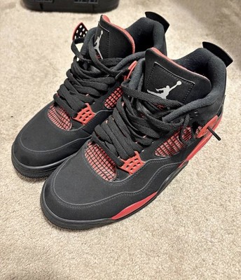 Jordan 4s Men\'s Black and Red Athletic Sneakers Jordan 4 RM | Men main image 3
