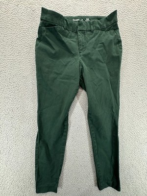 Old Navy High Rise Pixie Pants 6 Petite Green Skinny Ankle Secret Smooth Pockets