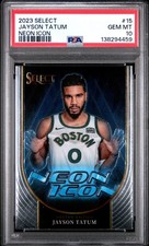 2023 PANINI SELECT NEON ICON #15 JAYSON TATUM PSA 10