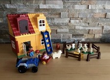 DUPLO Bauernhof Tiere Traktor Bauer & Kinder Hühner Schubkarren Familie
