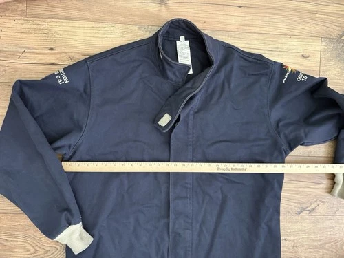 Oberon ARC15 Arc Flash Protective Coat Navy XL 15 Cal/cm² Made in USA image 2