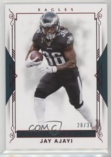2017 Panini National Treasures Red Jersey Number 28/36 Jay Ajayi #49 s5j