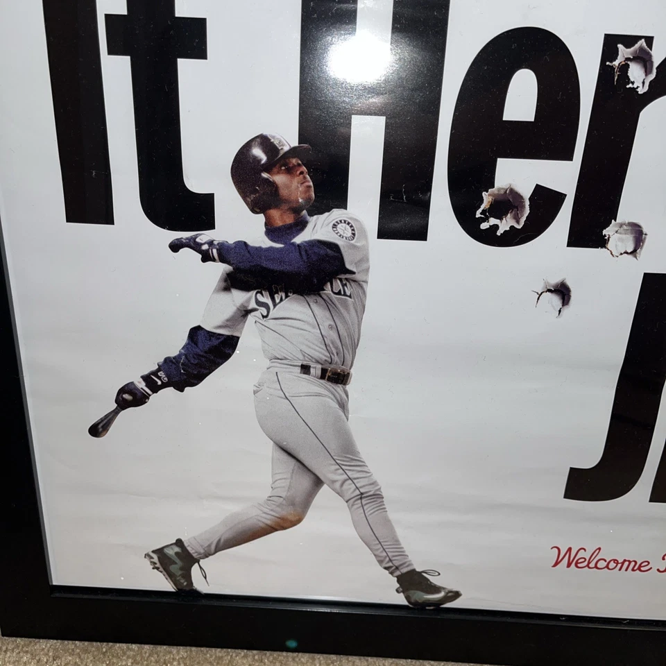 Póster Griffey Jr. Raro Nike- Hit It Here Seattle Mariners 18 x 24 Foto 3 de 3