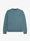 FRED PERRY CLASSIC CREW NECK JUMPER/STOCKPORT BLUE - XL SRP £130.00