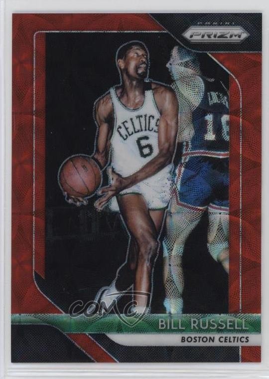 2018-19 Panini Prizm Choice Red Prizm 60/88 Bill Russell #25 HOF b8h