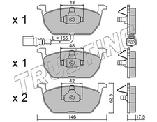 Trusting 1052.0 brake pad set, disc brake for Seat, Skoda, VW