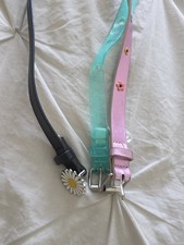 Art Class Kids Floral Belt Set - Black, Pink, and Teal, size large