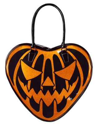 Pumpkin Glitter Heart Bag Kreepsville 666