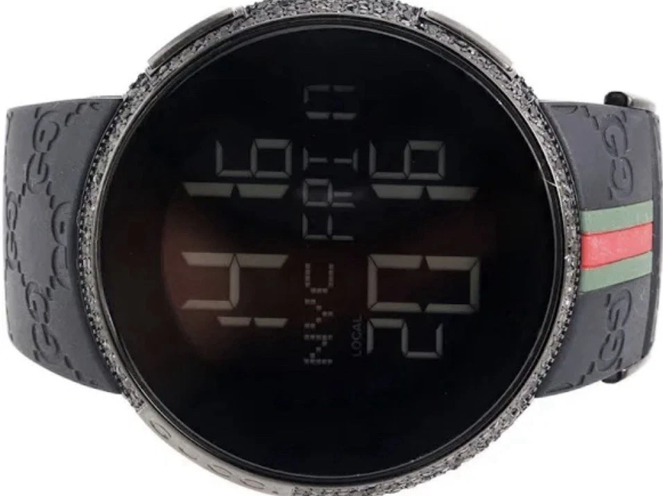 Reloj digital para hombre Gucci 316L Grammy edición especial 45 mm diamante negro circonita cúbica Foto 4 de 4