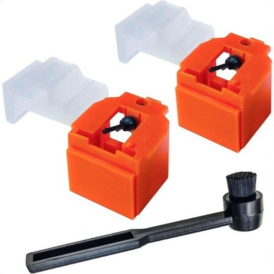 Turntable Needle Replacement Set 2PCS Orange for AudioTechnica Players