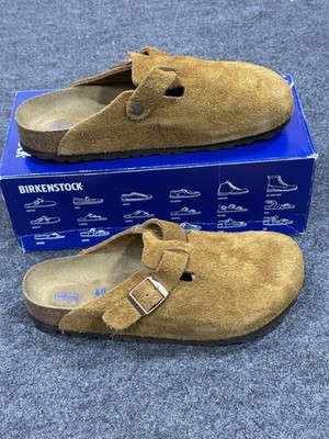 Birkenstock Boston BS Shoes Mens Size 40 US Suede Leather Clogs