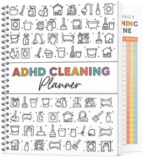 ADHD Cleaning Planner for Adults   Undated Daily, Weekly  Monthly Cleaning Sche