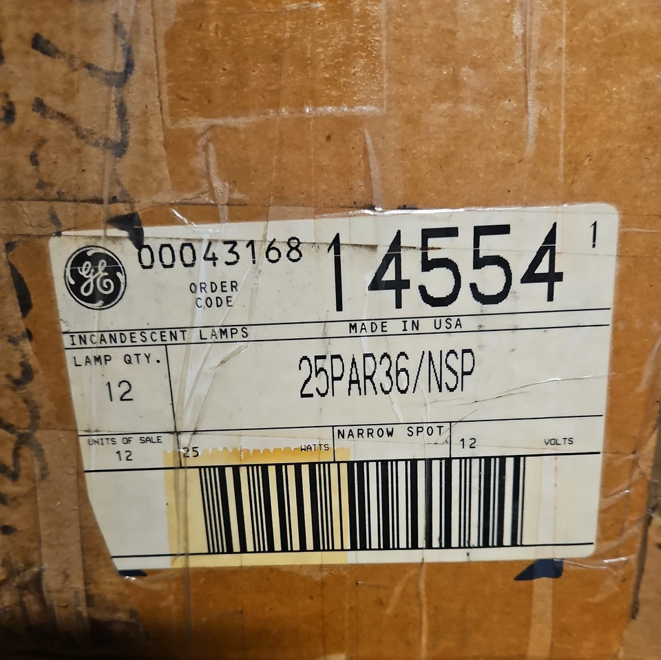 QTY. 4 — GE Sealed Beam Glass Lamp, 25PAR36/NSP, 12V, 25w - Image 4 of 4