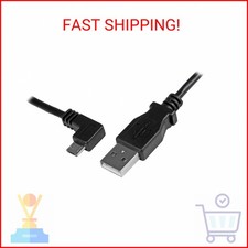 StarTech.com 1m 3 ft Micro-USB Charge-and-Sync Cable - Left-Angle Micro-USB - M/