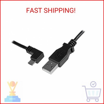 StarTech.com 1m 3 ft Micro-USB Charge-and-Sync Cable - Left-Angle Micro-USB - M/