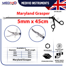 MEDIVIO New 5mm 45cm Laparoscopic Maryland Grasper Bariatric Dissecting Forceps