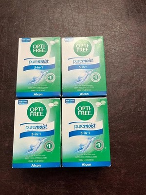 Opti-Free Puremoist Multi-Purpose Disinfecting Solution with Len Case 2 Oz 4PK