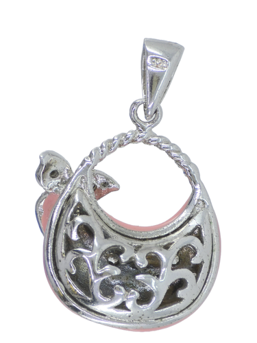 PAIR of ENAMEL and CZ JEWELED PINK, RED HANDBAG PURSE CHARM PENDANTS ~ 1 1/8" - Picture 6 of 21
