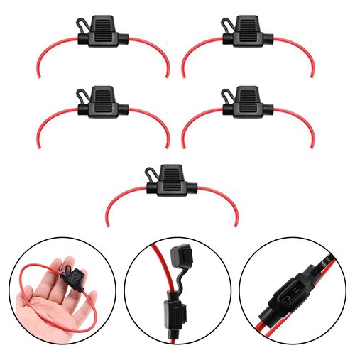 Waterproof Inline Fuse Holder for 12V 30A with 12 Gauge Wire Pack of 5 - Foto 3 di 16