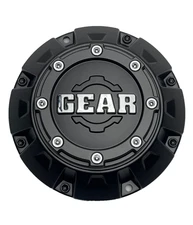 Gear Matte Black/Chrome Logo Wheel Center Cap 6001L176 S1111-16
