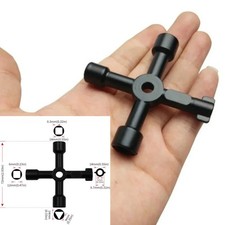 4-in-1 Universal Utility Cross Key Wrench Electric Meter Cabinet Tool UK