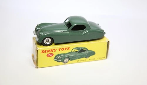 Dinky 157 Jaguar XK120 In Original Box - Excellent Vintage Original SPUN HUBS