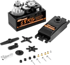 15KG RC Waterproof Low Profile Servo, High Torque Metal Gear Short Body Digital