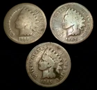 1865 1866 1867 Indian Head Penny Cent ~Lot of 3 semi-keys~