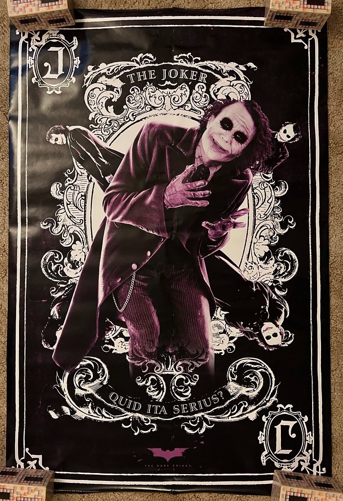 The Joker - The Dark Knight 2008 Movie Poster 22.5x34 Heath Ledger