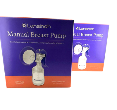 #ad #ad Lansinoh Manual Breast Milk Pump 2 Phase w Accessories Brand New Set of 2 $14.44