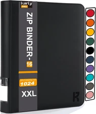 Premium 1000+ Pockets Card Binder, 16-Pocket Ringless Trading Card Album Folder