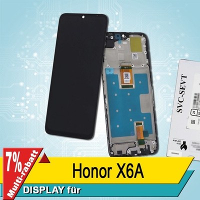 Display Für Huawei Honor X6a Bildschirm Schwarz  Service Pack Rahmen