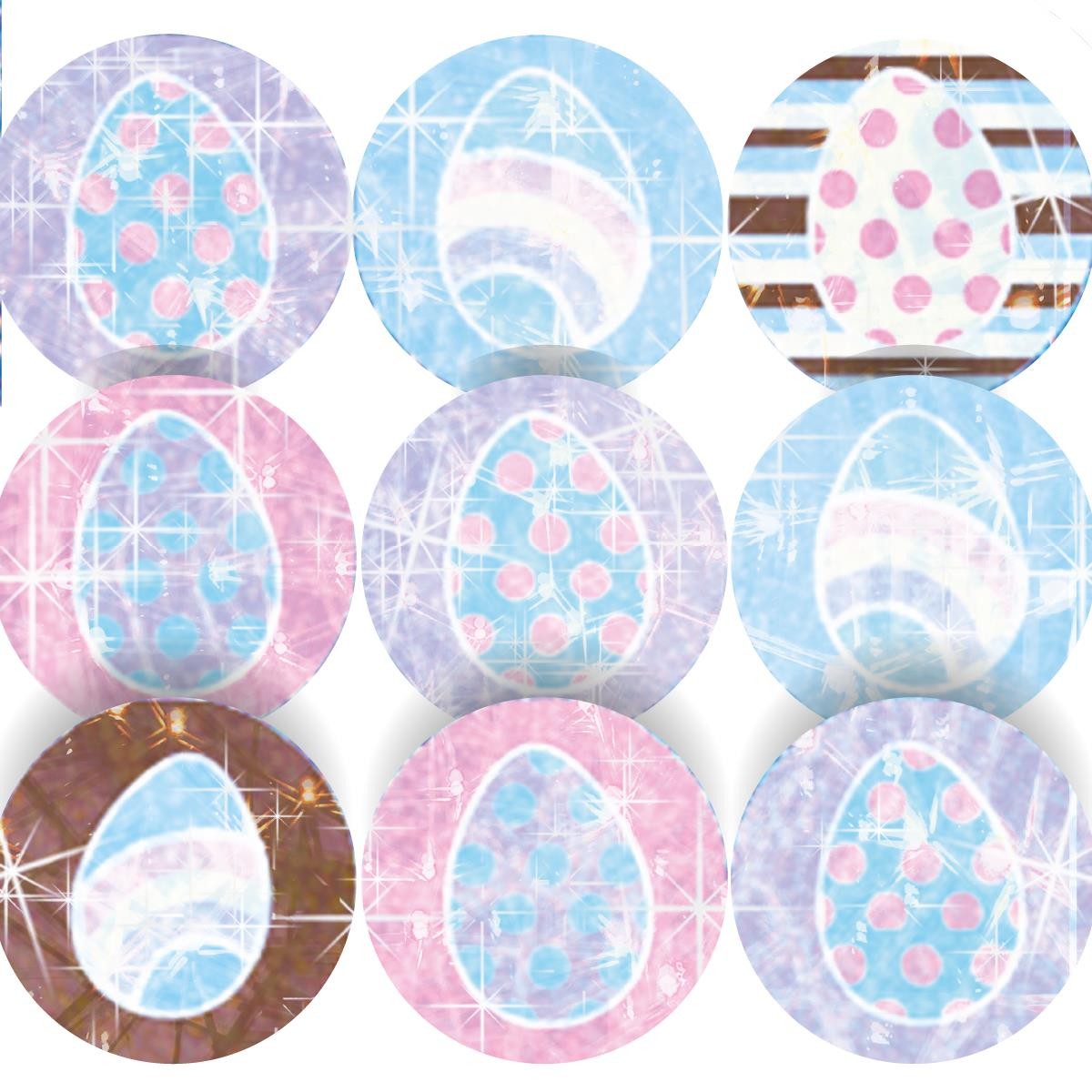 96 Sparkle Easter Eggs 30mm + 60 Free Sparkle Smiles Reward Stickers