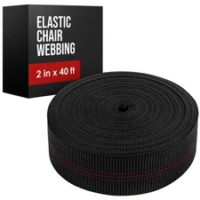 Houseables Chair Webbing, Elastic, Elasbelt, Two Inch (2") Wide, Forty Ft (40')