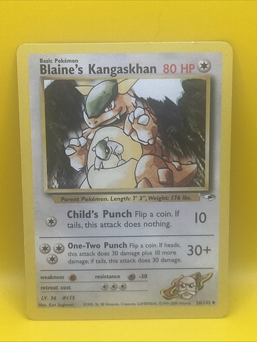 Tarjeta no holográfica Blaine’s Kangaskhan (36/132) Wizards 1999-2000