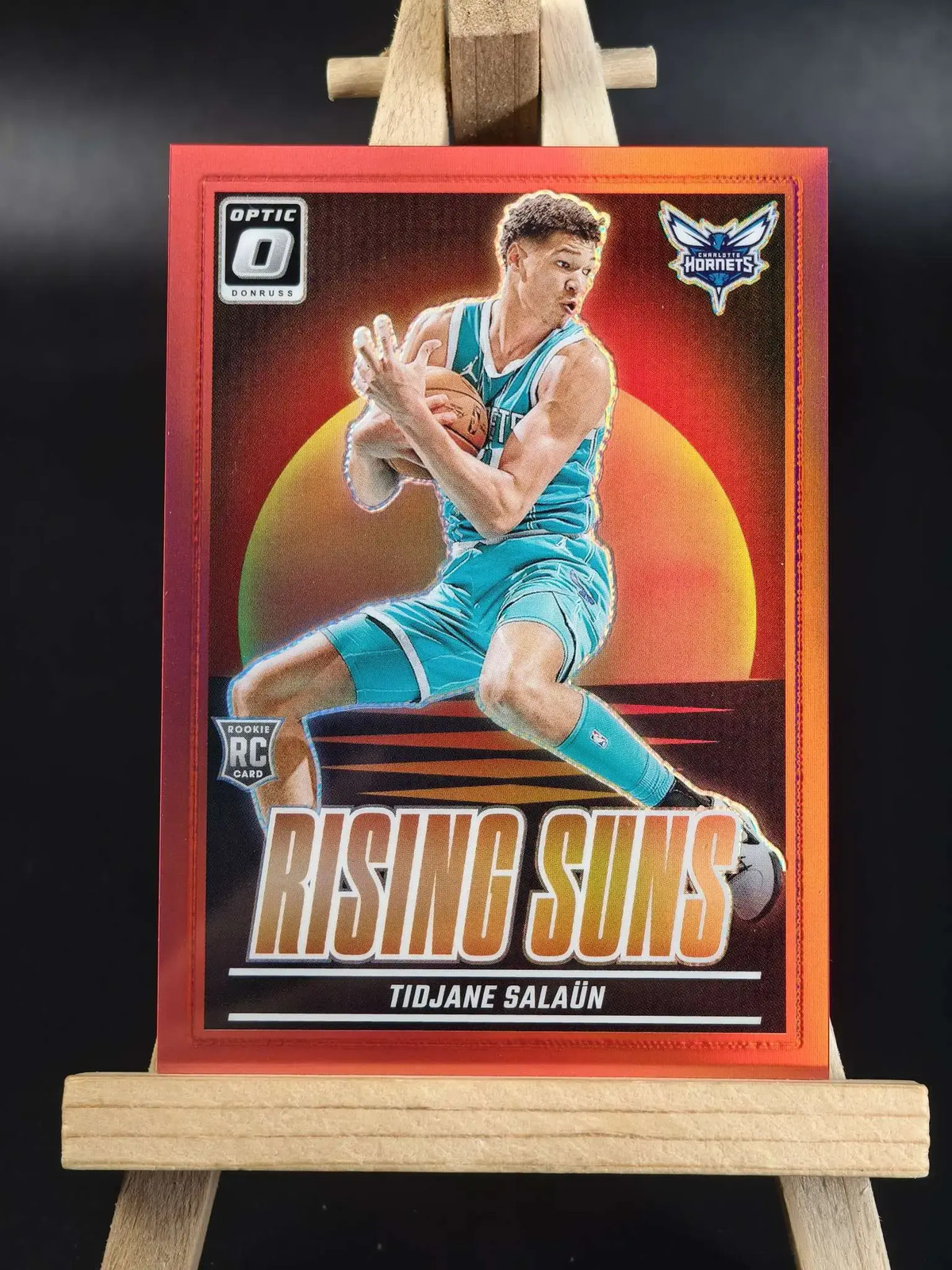 2024-25 Donruss Optic Tidjane Salaun Rising Suns RC Red #/99 Hornets (01) j67