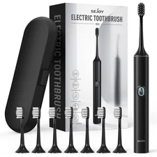 Sonic Electric Toothbrush Rechargeable 4 Modes /8 Brush Heads Cleaning Whitening
