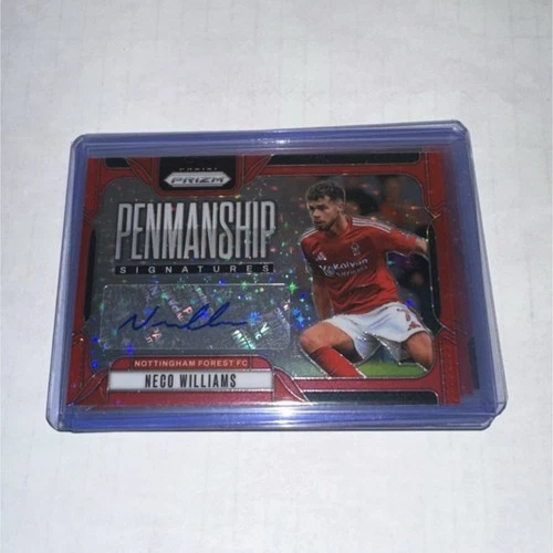 Panini Prizm Premier League Penmanship Neco Williams Autograph Soccer Card