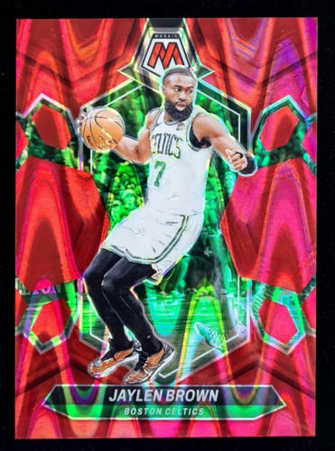 2024-25 Panini Mosaic Jaylen Brown Red Seismic Prizm 200/299 Celtics