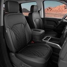 2019-2026 Chevy Silverado/GMC Sierra Seat Covers, Full Set, BLACK