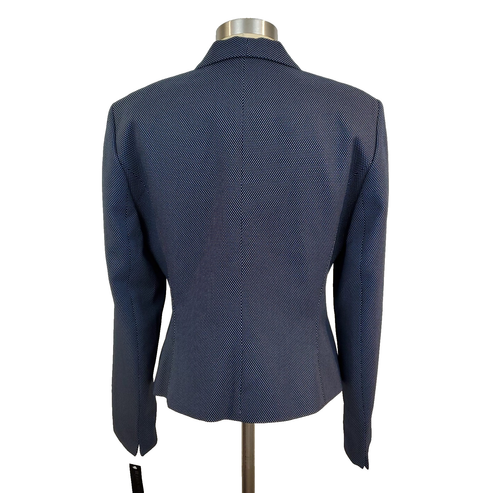 John Meyer Collection Blazer Jacket Blue White 10 Career Preppy Nautical