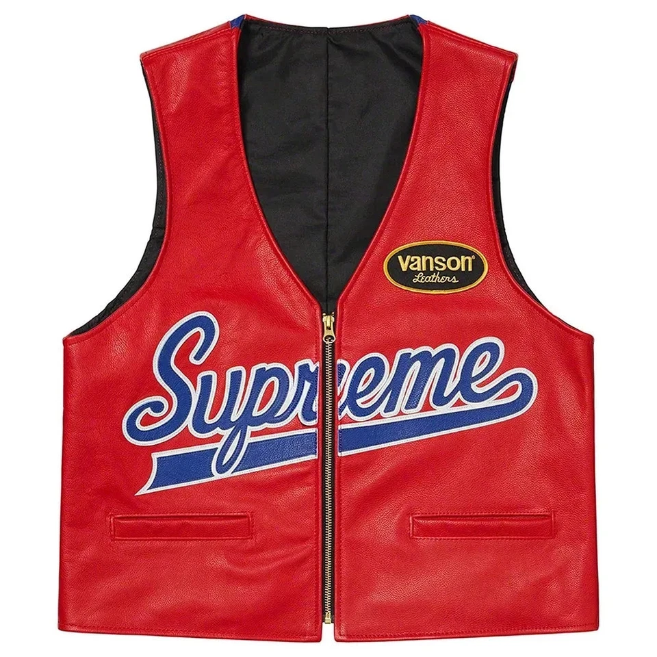 Supreme Vanson Leathers Spider Web Vest - Image 4 of 4