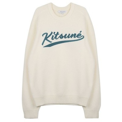Maison Kitsune Varsity bestickter Netzstrick 139307112