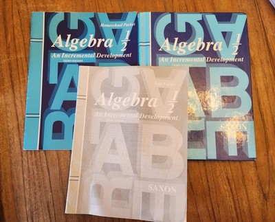 Saxon Algebra 1/2 3rd Edition Workbook, homeschool packet, test forms