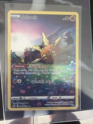 solrock pokemon card price - GG15/GG70 - Crown Zenith - Galarian Gallery damage done to your opponents Pokmon by your Psychic or Fighting Pokmon isnt affected by resistance Solrock (EX Deoxys 47) -
