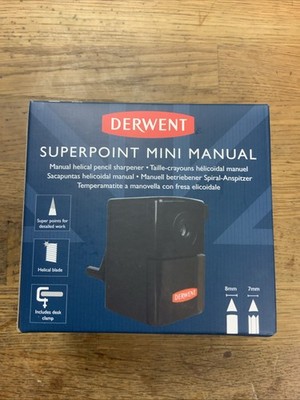 Derwent Super Point Mini Manual Desktop Pencil Sharpener with Helical Blade New