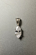 Marquis Cut Solitaire Cubic Zirconia Pendant