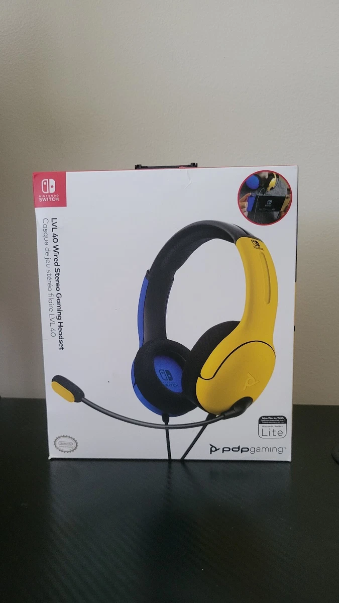 Nintendo Switch Wired Stereo Gaming Headset LVL 40 [ Blue + Yellow ] NEW