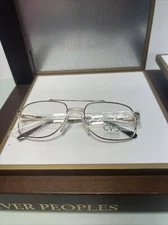 ClearVision Eyeglasses Frames CLINT  Gold Square Full Rim 52-18-135